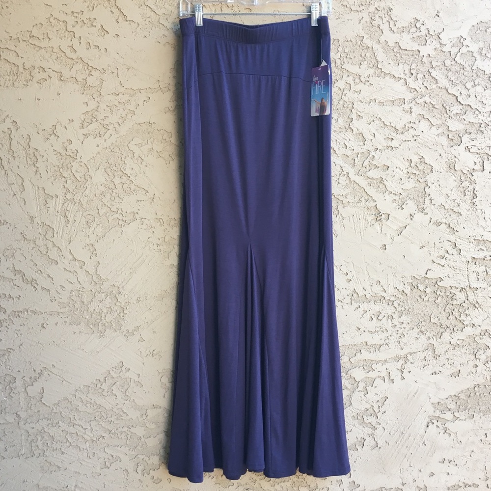 New MAXI Skirt Long Ankle Length Navy Blue NWT XL